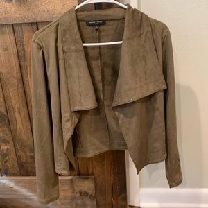 Olive green suede jacket